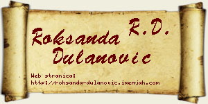 Roksanda Dulanović vizit kartica